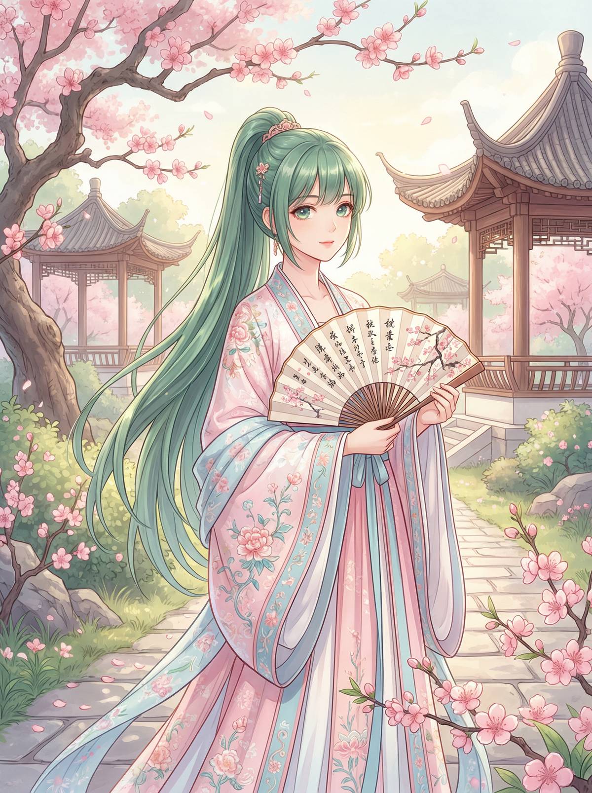 探花动漫美图-汉服少女